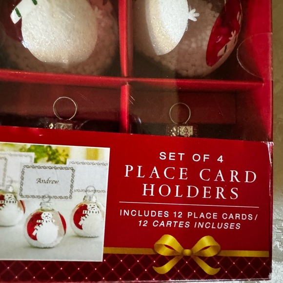 NEW! BED BATH & BEYOND Placecard Holder
Ornament Snowman Set of 4 Christmas NWT - Picture 4 of 6